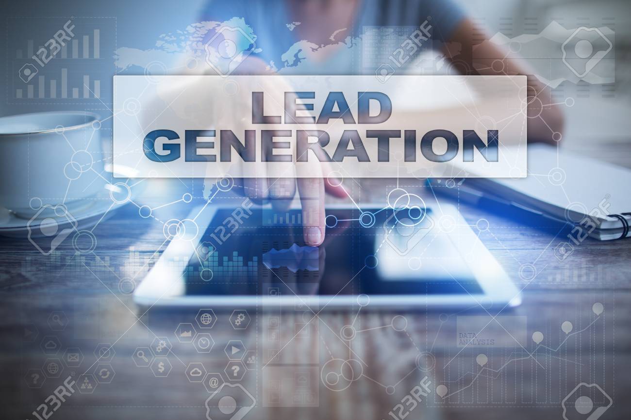 Marketing lead generation graphic image.