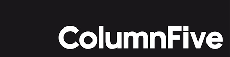 Black and white logo for ColumnFive media agency.
