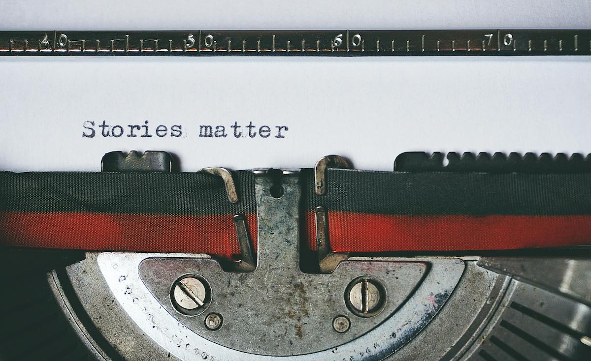 Image illustrating that stories matter in business and marketing writer content creaton.