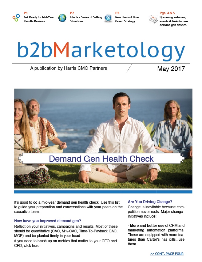 Demand Gen Articles, B2B Marketology, May 2017